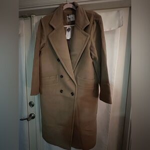 NWT Double Breasted Car Coat - Camel XL